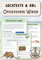Vorschau - Arbeitsblätter - Ökosystem Wiese - Deckblatt
