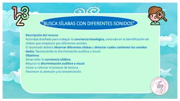 Vista previa - Juegos / Gamificación - BUSCA LA SÍLABA - página 1