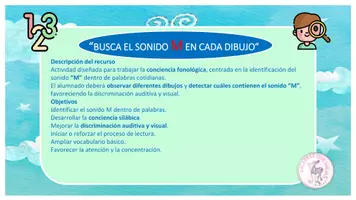 Vista previa - Hojas de trabajo - BUSCA IMÁGENES CON EL SONIDO M - página 1