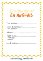 Aperçu - Jeux - Kit d'anglais - Leçon à manipuler – Les émotions - Page de couverture