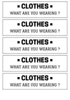 Aperçu - Jeux - Kit d'anglais - Leçon à manipuler – Les vêtements - Page 1