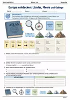 Vorschau - Arbeitsblätter - Europa Orientierung Arbeitsheft Klasse 5–6 - Deckblatt