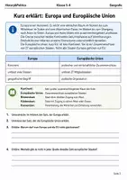 Vorschau - Arbeitsblätter - Europa Orientierung Arbeitsheft Klasse 5–6 - Seite 1