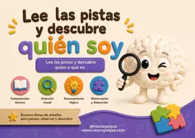Vista previa - Hojas de trabajo - LEE LAS PISTAS Y DESCUBRE QUIÉN SOY - página 1