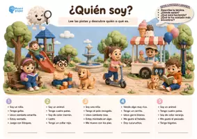 Vista previa - Hojas de trabajo - LEE LAS PISTAS Y DESCUBRE QUIÉN SOY - página 3