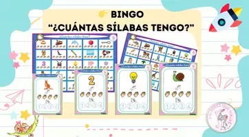 Vista previa - Hojas de trabajo - BINGO. CUENTA LAS SÍLABAS Y ACIERTA. - Portada