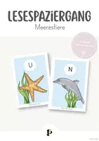 Vorschau - Arbeitsblätter - Lesespaziergang - Meerestiere - Deckblatt