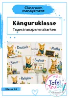 Vorschau - Präsentationen/Tafelbilder - Tagestransparenzkarten für Känguruklassen - Deckblatt
