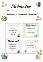 Vorschau - Bildkarten - Mutmacher - Motivationssprüche zum ersten Schultag - Deckblatt
