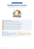 Vorschau - Arbeitsblätter - Stoffgemische trennen – Stoffeigenschaften, Gemischarten und Trennverfahren - Seite 1