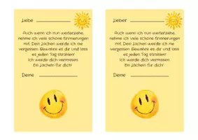 Vorschau - Bildkarten - Abschiedskarte für Schüler/innen - Seite 2