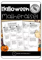Vorschau - Arbeitsblätter - Halloween-Matherätsel für Klasse 5/6 – differenzierte Mathe-Knobelaufgaben mit Lösungen - Deckblatt