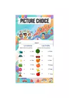 Aperçu - Jeux - Picture Choice Workbook – Choisis la bonne image | Vocabulaire FLE A1-B2 | Activité imprimable - Page 1