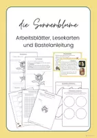 Vorschau - Arbeitsblätter - Die Sonnenblume - Arbeitsblätter, Lesekarten und Bastelanleitung I Kl 1&2 - Deckblatt