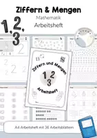 Vorschau - Unterrichtsreihen - Ziffern & Mengen: Arbeitsheft - 36 Arbeitsblätter Zahlen 0-10 (Ziffernschreibkurs / Zahlenlehrgang Klasse 1, Zahleinführung ZR 10) - Deckblatt