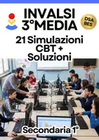 anteprima - Esercizi - INVALSI Terza Media | 21 Simulazioni CBT + Soluzioni - Pagina di copertina
