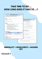 Vorschau - Arbeitsblätter - Take time to do ... Merkblatt + Worksheets (More 3 Unit 3) - Deckblatt