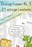 Vorschau - Arbeitsblätter - Lesezeit Klasse 1/2, 25 Dialog-Lesetexte, Niveau 3, Lesen in Rollen: Magische Wesen - Deckblatt
