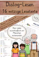 Vorschau - Arbeitsblätter - Lesezeit Klasse 1/2: 16 Dialog-Lesetexte, Lesen in Rollen, Menschen, Niveau 3 - Deckblatt