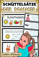 Vorschau - Arbeitsblätter - Schüttelsätze zum Thema "Der Sommer" 2-fach differenziert DaZ / Deutsch - Deckblatt