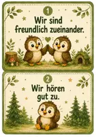 Vorschau - Präsentationen/Tafelbilder - Klassenregeln - Klassentier Eule - Seite 1