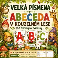 Náhled - VELKÁ PÍSMENA – ABECEDA V KOUZELNÉM LESE (se skřítky a zvířátky) - boční 1