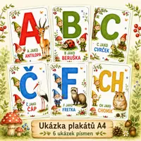 Náhled - VELKÁ PÍSMENA – ABECEDA V KOUZELNÉM LESE (se skřítky a zvířátky) - boční 2