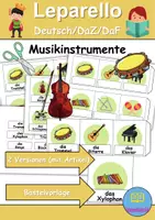 Vorschau - Arbeitsblätter - Leporello/Faltbuch mit Artikel - Thema Musikinstrumente (Klasse 1 und 2) - Deckblatt