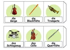 Vorschau - Arbeitsblätter - Leporello/Faltbuch mit Artikel - Thema Musikinstrumente (Klasse 1 und 2) - Seite 2