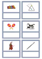 Vorschau - Arbeitsblätter - Kleine Flashcards: Musikinstrumente - Bildkarten & Wortkarten (DaZ/DaF / Deutsch) - Seite 2