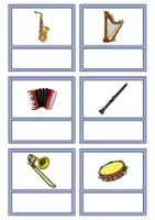 Vorschau - Arbeitsblätter - Kleine Flashcards: Musikinstrumente - Bildkarten & Wortkarten (DaZ/DaF / Deutsch) - Seite 3