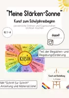 Vorschau - Mal- und Bastelvorlagen - "Meine Stärken-Sonne" | Kunst zu Schulbeginn (Klasse 1-4) - Deckblatt