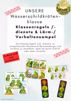 Vorschau - Arbeitsblätter - Unsere Klasse - Wasserschildkrötenklasse Dienste & Regeln - Deckblatt