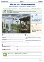 Vorschau - Arbeitsblätter - Wetter und Klima Arbeitsheft Klasse 5–6 - Deckblatt