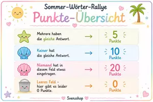 Vorschau - Arbeitsblätter - Sommer_Wörter_Rallye für Deutschförder oder Sommerferien - Seite 1