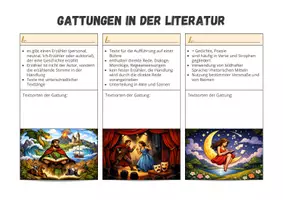 Vorschau - Arbeitsblätter - Literaturgattungen im Überblick - Seite 2
