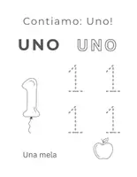 anteprima - Esercizi - Kit Il Mio Primo Numero: 1 - Conteggio e Pregrafismo (7 Pagine) - Pagina di copertina