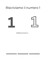 anteprima - Esercizi - Kit Il Mio Primo Numero: 1 - Conteggio e Pregrafismo (7 Pagine) - Pagina 2