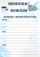 Vorschau - Arbeitsblätter - Arbeitsblatt - Hochwasser: Schutz, Ursachen und Folgen - Deckblatt