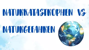Vorschau - Präsentationen/Tafelbilder - Naturkatastrophen vs Naturgefahren - Einstieg - Seite 1