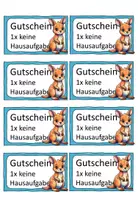 Vorschau - Poster - Editierbare Hausaufgaben Gutscheine für Kängurus - Seite 1