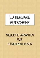 Vorschau - Poster - Editierbare Hausaufgaben Gutscheine für Kängurus - Deckblatt