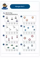 Vorschau - Arbeitsblätter - Zahlenraum bis 5 – 1. Klasse | Kapitän Otter - Seite 1