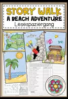 Vorschau - Stundenentwürfe - A beach adventure - STORY WALK (Lesespaziergang) 5-fach differenziert - Deckblatt