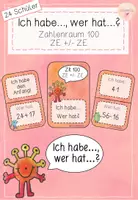 Vorschau - Spiele - Ich habe... - Wer hat... ? - Zahlenraum 100 - ZE +- ZE - Deckblatt
