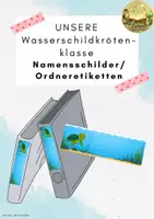 Vorschau - Unterrichtsreihen - Unsere Klasse - Wasserschildkrötenklasse Namensschilder - Deckblatt