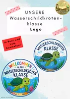 Vorschau - Arbeitsblätter - Unsere Klasse - Wasserschildkrötenklasse Logo - Deckblatt