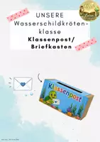 Vorschau - Mal- und Bastelvorlagen - Unsere Klasse - Wasserschildkrötenklasse Klassenpost - Deckblatt
