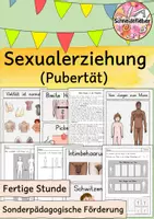 Vorschau - Arbeitsblätter - Sexualerziehung, Pubertät, sonderpädagogische Förderung - Deckblatt