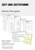Vorschau - Arbeitsblätter - Zeit und Zeitspanne (Material für den Kreis mit Übungen) - Seite 1